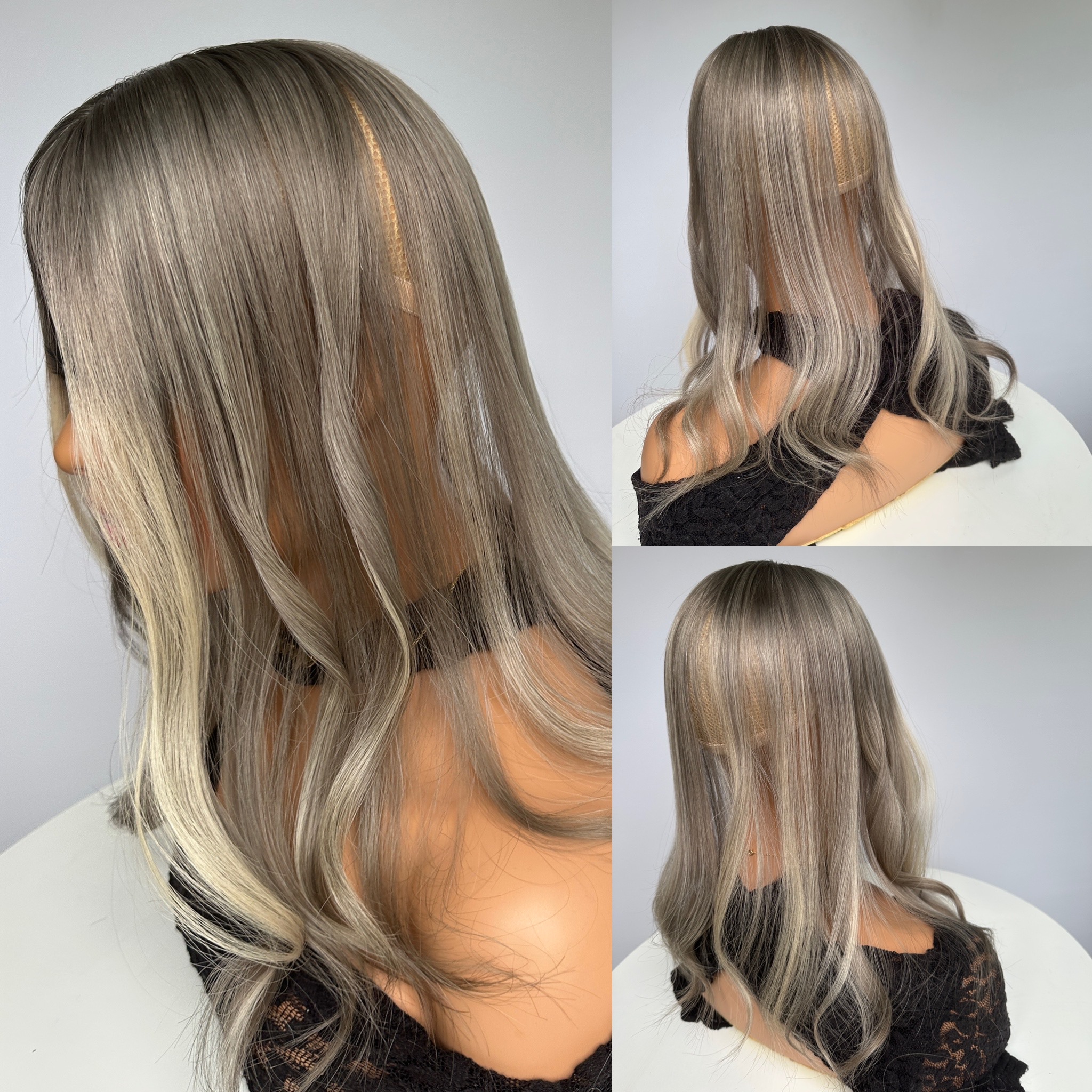 LIGHT ASH BROWN BLONDE MEDIUM SIS 4 5 Base 19 length